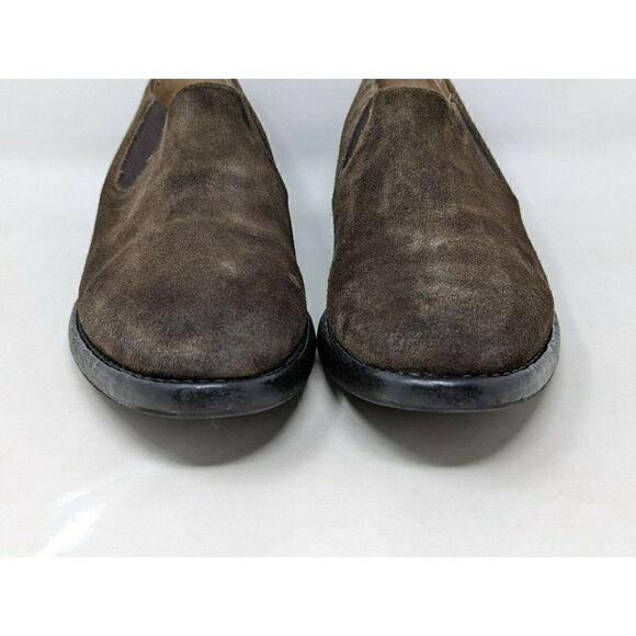 SARTORI GOLD BROWN SUEDE PLAIN TOE ANKLE BOOT HANDMADE IN ITALY MENS SIZE 9.5 - Picture 2 of 8